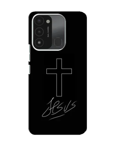 Чехол для TECNO Spark 8C с картинкой «Графический крест Jesus» Чехол для TECNO Spark 8C с картинкой «Графический крест Jesus»
