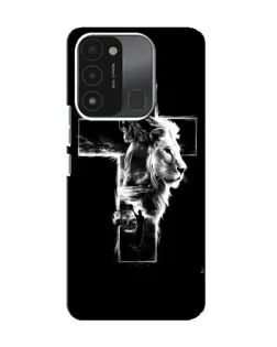 Чехол для TECNO Spark 8C с картинкой «Сияющий крест Jesus»