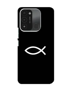 Чехол для TECNO Spark 8C с картинкой «Символ рыбы Jesus»