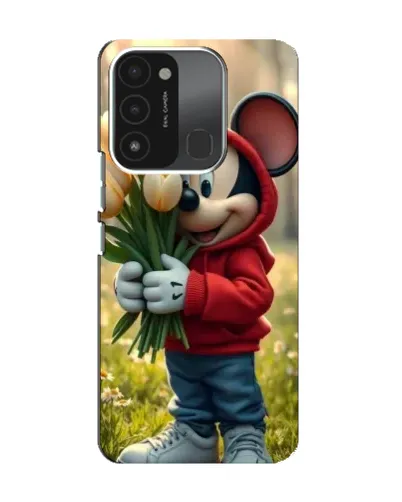 Чехол для TECNO Spark 8C с картинкой «Микки с тюльпанами» Чехол для TECNO Spark 8C с картинкой «Микки с тюльпанами»