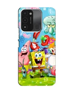 Чехол для TECNO Spark 8C с картинкой «Губка Боб и друзья» Чехол для TECNO Spark 8C с картинкой «Губка Боб и друзья»