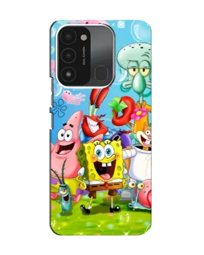 Чехол для TECNO Spark 8C с картинкой «Губка Боб и друзья» Чехол для TECNO Spark 8C с картинкой «Губка Боб и друзья»