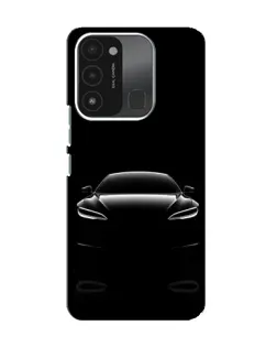 Чехол для TECNO Spark 8C с картинкой «Силуэт Tesla Night»