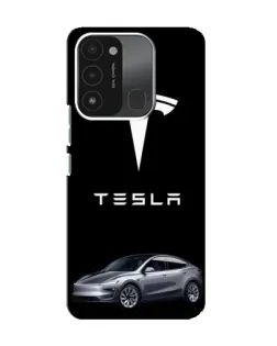 Чехол для TECNO Spark 8C с картинкой «Tesla Model Y»