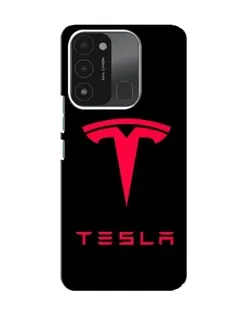 Чехол для TECNO Spark 8C с картинкой «Tesla Red Logo»