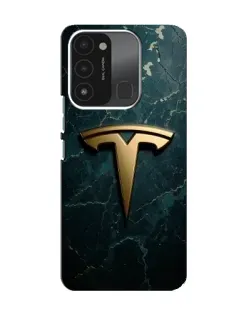 Чехол для TECNO Spark 8C с картинкой «Мраморная Tesla Gold»
