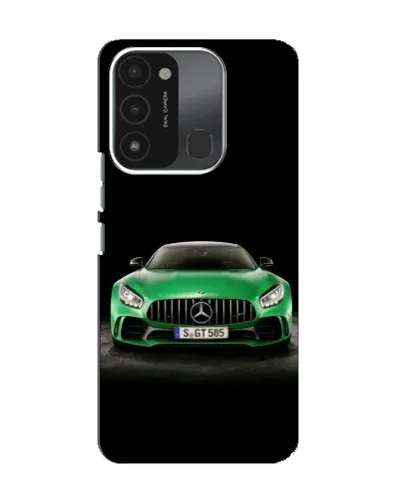Чехол для TECNO Spark 8C с картинкой «Mercedes — неоновый лого»