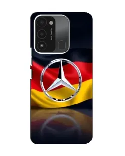 Чехол для TECNO Spark 8C с картинкой «Mercedes — флаг Германии»