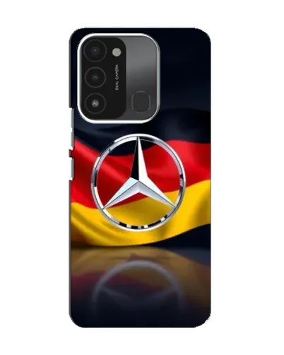 Чехол для TECNO Spark 8C с картинкой «Mercedes — флаг Германии»