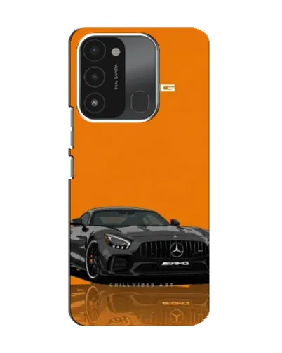 Чехол для TECNO Spark 8C с картинкой «Оранжевый Mercedes AMG»