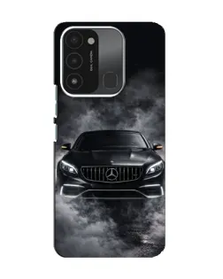 Чехол для TECNO Spark 8C с картинкой «Mercedes в дыму»
