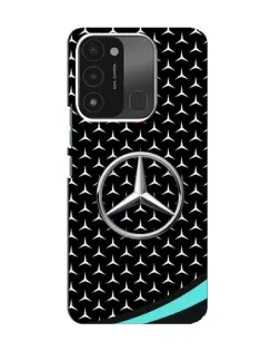 Чехол для TECNO Spark 8C с картинкой «Mercedes — бирюзовый акцент»