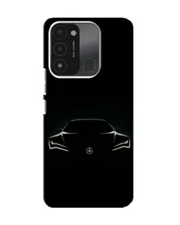 Чехол для TECNO Spark 8C с картинкой «Mercedes — силуэт авто»