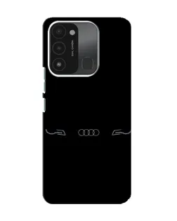 Чехол для TECNO Spark 8C с картинкой «Audi — световой подпись»