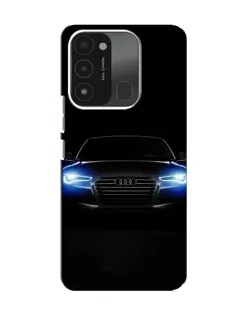 Чехол для TECNO Spark 8C с картинкой «Audi в неоне»