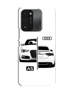 Чехол для TECNO Spark 8C с картинкой «Audi — контрастный дизайн»