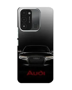 Чехол для TECNO Spark 8C с картинкой «Audi — градиентный контур»