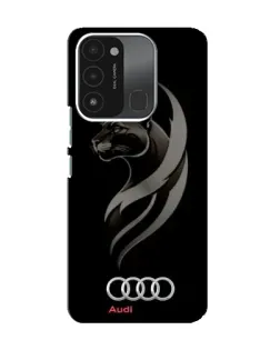 Чехол для TECNO Spark 8C с картинкой «Графика — пантера и Audi»