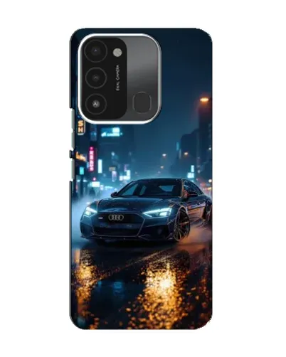 Чехол для TECNO Spark 8C с картинкой «Ночной город и Audi» Чехол для TECNO Spark 8C с картинкой «Ночной город и Audi»