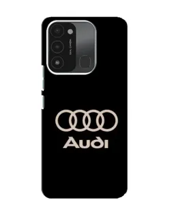 Чехол для TECNO Spark 8C с картинкой «Audi — золотой логотип»