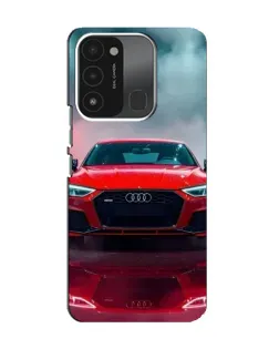 Чехол для TECNO Spark 8C с картинкой «Audi RS — красный стиль»
