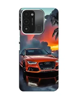 Чехол для TECNO Spark 8C с картинкой «Audi — закат»