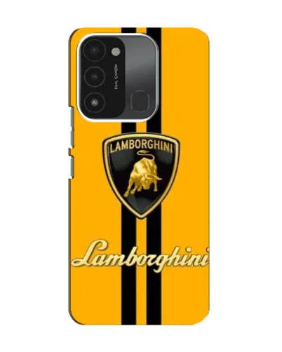Чехол для TECNO Spark 8C с картинкой «Lamborghini Stripe желтый»