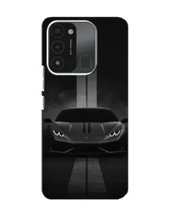 Чехол для TECNO Spark 8C с картинкой «Lamborghini симметрия дорог»