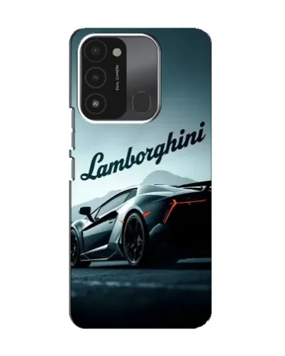 Чехол для TECNO Spark 8C с картинкой «Классическая надпись Lamborghini»