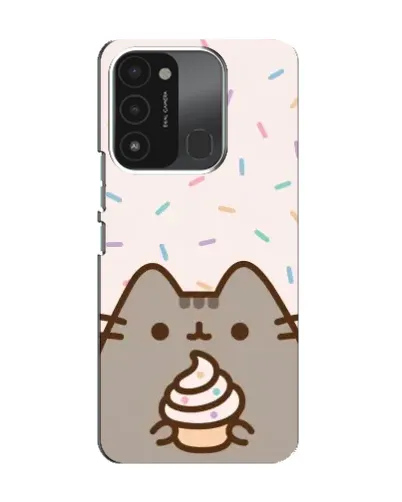 Чехол для TECNO Spark 8C с картинкой «Пушин с кексом»
