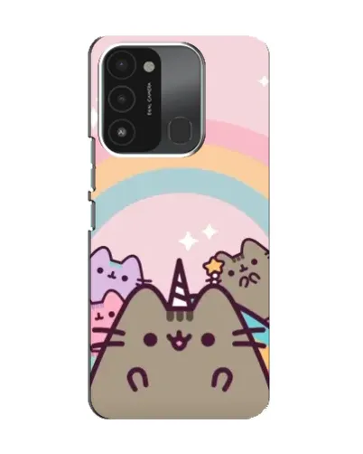 Чехол для TECNO Spark 8C с картинкой «Единорог Pusheen»