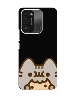 Чехол для TECNO Spark 8C с картинкой «Пушин на черном»
