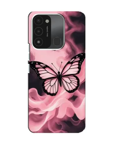Чехол для TECNO Spark 8C с картинкой «Бабочка в дыму»