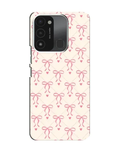 Чехол для TECNO Spark 8C с картинкой «Розовые бантики Coquette»