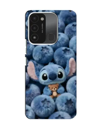 Чехол для TECNO Spark 8C с картинкой «Стич и голубика» Чехол для TECNO Spark 8C с картинкой «Стич и голубика»
