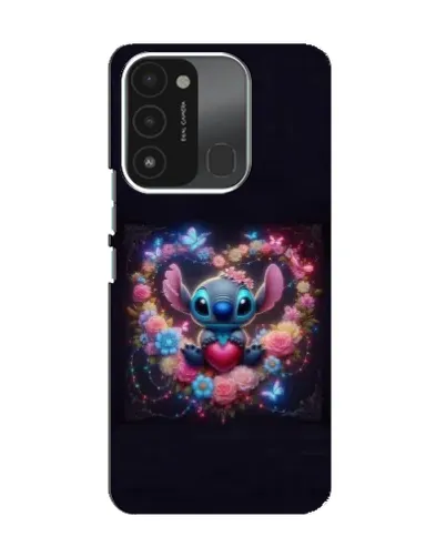 Чехол для TECNO Spark 8C с картинкой «Stitch в цветах» Чехол для TECNO Spark 8C с картинкой «Stitch в цветах»