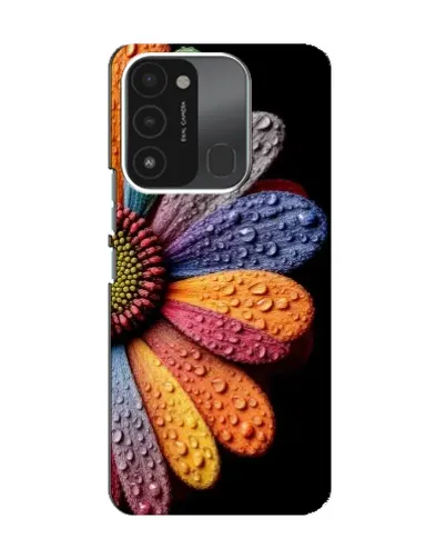 Чехол для TECNO Spark 8C с картинкой «Радужный цветок»