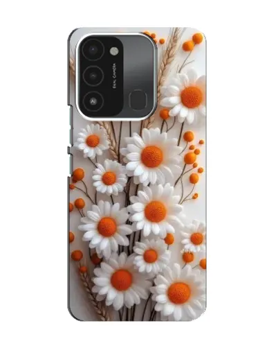 Чехол для TECNO Spark 8C с картинкой «Белые сухоцветы»