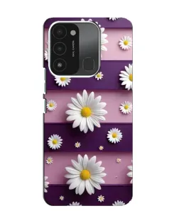Чехол для TECNO Spark 8C с картинкой «Ромашки на фиолетовом» Чехол для TECNO Spark 8C с картинкой «Ромашки на фиолетовом»