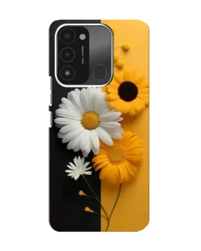 Чехол для TECNO Spark 8C с картинкой «Подсолнух и ромашка»