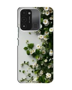 Чехол для TECNO Spark 8C с картинкой «Ветка мелких белых цветов» Чехол для TECNO Spark 8C с картинкой «Ветка мелких белых цветов»