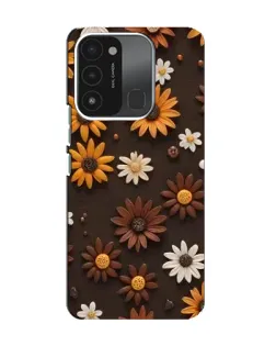 Чехол для TECNO Spark 8C с картинкой «Узор из маленьких подсолнухов» Чехол для TECNO Spark 8C с картинкой «Узор из маленьких подсолнухов»