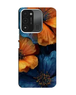 Чехол для TECNO Spark 8C с картинкой «Яркая сине-оранжевая флора» Чехол для TECNO Spark 8C с картинкой «Яркая сине-оранжевая флора»