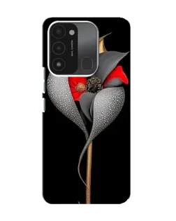 Чехол для TECNO Spark 8C с картинкой «Серебряный фантазийный цветок» Чехол для TECNO Spark 8C с картинкой «Серебряный фантазийный цветок»