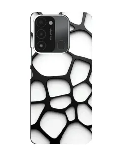 Чохол для TECNO Spark 8C з картинкою «Біла об'ємна сітка»