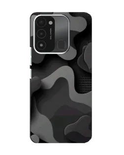 Чехол для TECNO Spark 8C с картинкой «Темный абстрактный камуфляж»
