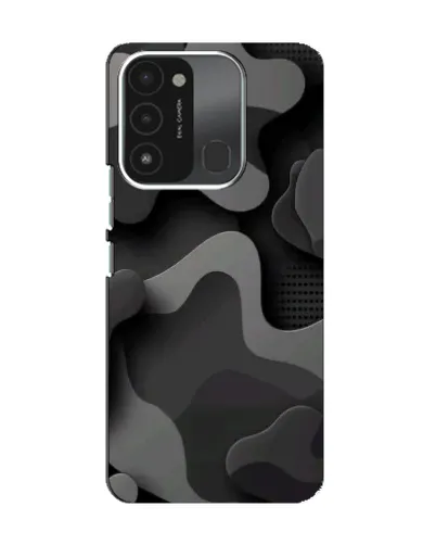 Чехол для TECNO Spark 8C с картинкой «Темный абстрактный камуфляж»
