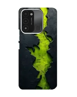Чехол для TECNO Spark 8C с картинкой «Салатовый разлом скалы»