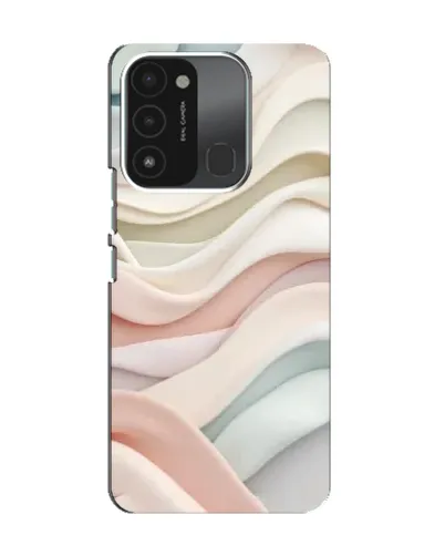 Чехол для TECNO Spark 8C с картинкой «Пастельные нежные волны»