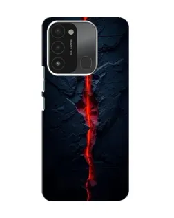 Чехол для TECNO Spark 8C с картинкой «Kрасная лавовая трещина»